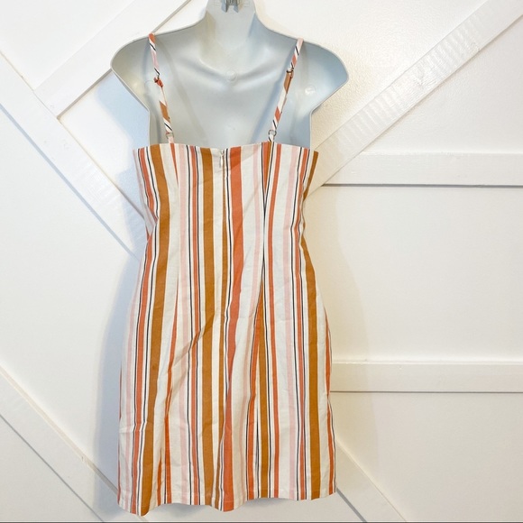 Minkpink Barbados Linen Blend Striped Sleeveless Mini Dress Multicolor Sz Small - Picture 4 of 10
